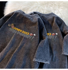 Customized Pattern <b>T</b>-<b>shirt</b> Men's Digital Printing Vintage Acid Wash <b>T</b>-<b>shirt</b> Men's Oversized <b>T</b>-<b>shirt</b> - Product Image 3