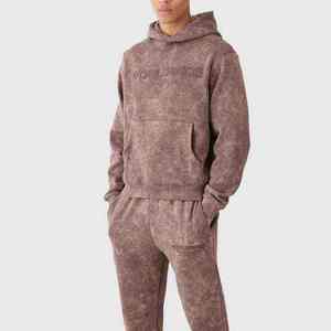 Conjunto Deportivo de 2 Piezas para Hombre, 100% Algodón, Estilo Apilado, Novedad de 2025, Sudadera con Bolsillo en la Manga, para Correr, Invierno - Product Image 5