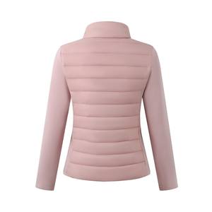 Chaqueta Acolchada Ligera para Mujer con Mangas de Punto, Cierre de Cremallera, Corte Ajustado, para Uso Diario en Otoño e Invierno - Product Image 5