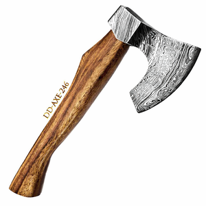 Hachas Viking de Acero con Alto Contenido de Carbono para Uso Industrial, Bricolaje y Supervivencia al Aire Libre, Mango de Acero de 400 mm, Hacha para Cortar - Product Image 3