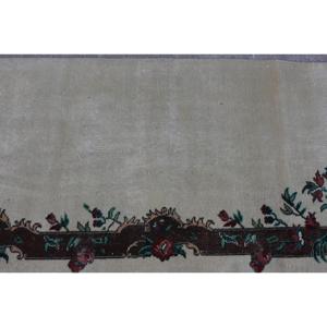 พรมวินเทจขนาดเล็ก 2.6x5 ฟุต (79x152 ซม.) พรมลายดอกไม้สีขาวสไตล์ตุรกี - Product Image 4