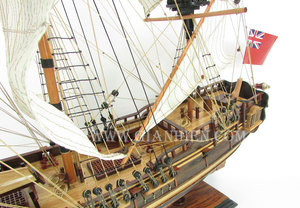 Gia Nhien Fabricant Approuver Conception Personnalisée Bas quantité minimale de commande WHYDAH GALLY MODÈLE GRAND VOILIER avec HAUTE QUALITÉ Artisanat maquette de bateau - Product Image 3