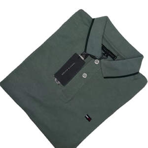 Polo 100% coton coupe ajustée respirant et durable pour hommes, col en tricot uni, décontracté, été, style court - Product Image 4