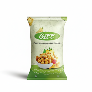 Makhana rôti aromatisé au fromage et aux herbes, texture douce et salée, emballage sous nitrogène, 50g, collation saine - Product Image 1