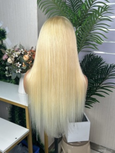 วิกผมแท้ 100% แบบตรง 13*4  ครึ่งศีรษะ  แบบผูกเชือกด้านหน้า - Product Image 2