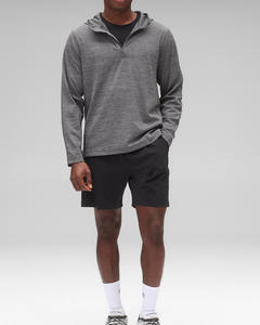 Sweat à capuche mi-zippé de luxe et élégant pour hommes vente en gros de vêtements de sport en polyester sweat à capuche d'hiver avec logo personnalisé - Product Image 6