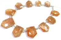 Manik-manik Batu Matahari Oranye Pelangi Alami Bersegi 6.5 "Strand 11 Buah 13-20Mm Batu Permata Mewah Kilau Afrika DIY Kualitas Tinggi