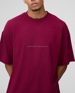 Custom <b>Logo</b> Acid Wash 220GSM 100% Cotton Black T-Shirts New High Street Oversized Vintage Style Knitted OEM Customized for Men - Product Image 6