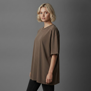 Camisetas de Verano a la Moda para Mujer, Corte Holgado, 100% Algodón, Camisetas Personalizadas Casuales de Manga Corta y Cuello Redondo - Product Image 6