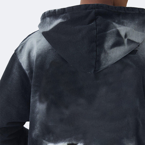 Diseño personalizado de los hombres Streetwear Vintage Chándal Lavado ácido Peso pesado Negro Zip Up 400GSM Sun fade Style para hombres - Product Image 5