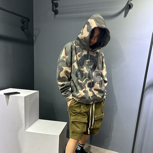 Sudadera con Capucha de Algodón para Hombre, Personalizable con Logotipo, Pedrería, Serigrafía, Cierre de Cremallera, Hombros Caídos, Estilo Vintage de Invierno - Product Image 6