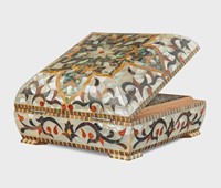 Boîte à bijoux en bois de luxe de haute qualité avec incrustation de nacre, motif floral fait à la main, fermeture à clé, artisanat Son Tra du Vietnam