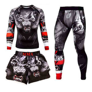For Cody Lundin Custom Printed Compression UV Protection <b>Rash</b> <b>Guard</b> Set UPF50 Jiu Jitsu BJJ MMA Shorts Fight Wear for Men 2025 - Product Image 5