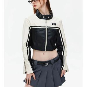 Veste en cuir coupe ajustée pour femmes avec col montant 100% veste en cuir véritable en peau de mouton veste en cuir véritable pour femmes - Product Image 2