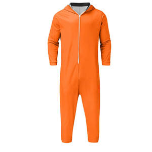 Élégant 2025 personnalisé hommes polaire Onesie sommeil salon adulte vêtements de nuit une pièce pyjamas hommes combinaisons à capuche - Product Image 3