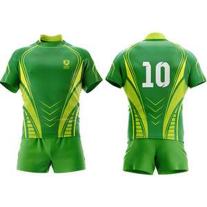 Maillot de rugby personnalisé pour hommes, qualité supérieure, polyester, manches courtes, pour entraînements d'équipe, matchs, sports de plein air - Product Image 1
