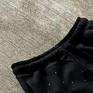 กางเกงวอร์มผู้ชายลายทางประดับพลอยเทียมทรงตรงดีไซน์ตามสั่งกางเกงผู้ชายตรงลายทางโค้ง - Product Image 5