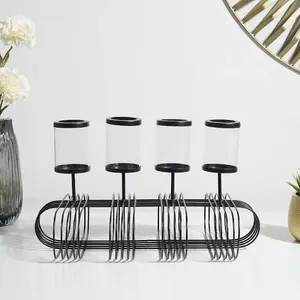 เชิงเทียนโลหะสไตล์วินเทจสุดหรูที่ใส่เทียนที่มีเอกลักษณ์ในบ้านตกแต่งคริสต์มาสราคาที่ดี - Product Image 5