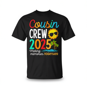 T-shirt assorti pour la famille Cousin Crew, vacances d'été 2025, voyage à la plage - Product Image 2