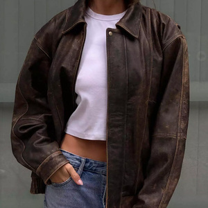 Chaquetas de Cuero de Alta Calidad para Mujer, Nueva Colección, Precios de Mayoreo, Chaqueta de Moda de Cuero Transpirable, Chaquetas de Cuero Puro - Product Image 6