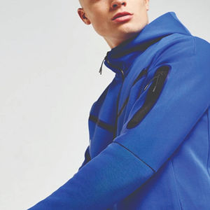 Conjunto Deportivo de Felpa Técnica para Hombre, Diseño OEM, 69% Algodón, 31% Poliéster, Azul Rey, Sudadera con Capucha y Cremallera Completa, Pantalones Deportivos - Product Image 6