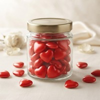 Dragées en forme de cœur rouges en gros, bonbons en vrac, confiseries colorées délicieuses, cadeaux pour mariage et fêtes, commande minimum 1 kg