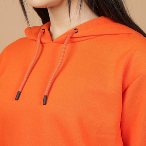 Pull à capuche court personnalisé de haute qualité pour femmes Streetwear à manches longues Crop Top Sporty Blank Hoodies OEM ODM - Product Image 6