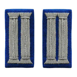 Écusson de personnel en gros, col de gorget, broderie à la main, tressé avec un bouton en laiton, clip personnalisé, chromé, tissu PU, matériau principal - Product Image 3