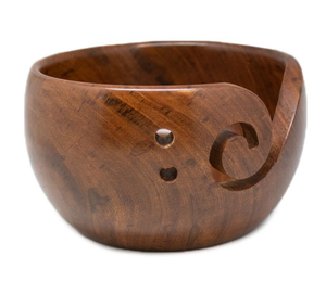 Bol de fil en bois unique bols de fil à tricoter avec trous de stockage à la main porte-fil Designer look vente chaude - Product Image 6