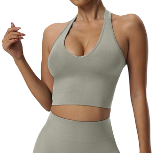 Sujetador deportivo para mujer, logotipo personalizado, venta al por mayor, Sujetador deportivo transpirable de ejercicio elástico de 4 vías de alto impacto - Product Image 6