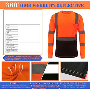 เสื้อยืดแขนยาวสำหรับใส่ทำงานของผู้ชายแบบแห้งเร็วมองเห็นได้ชัดเจนโลโก้ตามสั่ง - Product Image 5