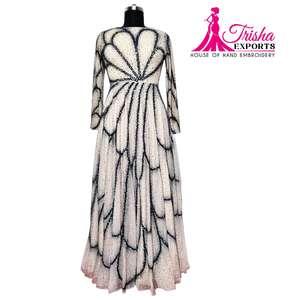 Vestido de novia hecho a mano con lentejuelas bordadas patrón de decoración de noche y mini vestidos - Product Image 1