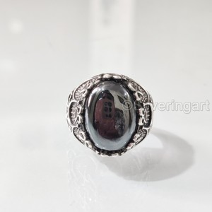 Nouvelle arrivée bague pour homme hématite naturelle pierre précieuse bague de naissance toutes tailles ottoman cadeau d'anniversaire bijoux bague en argent Sterling 925 - Product Image 4
