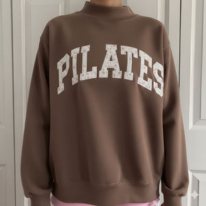 Haut décontracté à col montant surdimensionné pour femmes, coupe ample, respirant, look streetwear propre, pour un port quotidien confortable - Product Image 1