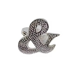 Handmade Silver Finished Metal Napkin Ring Holder Premium Quality Tabletop Decorative Accessory for Wedding Party Hotel Use - Product Image 3