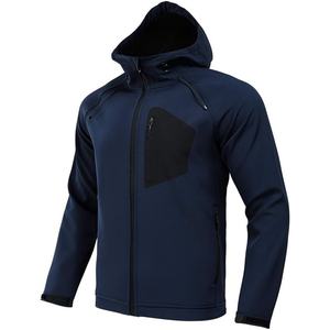 Veste Softshell à capuche pour la course à pied, la randonnée Veste Softshell imperméable de haute qualité pour hommes Vente en gros Veste d'usine pour homme - Product Image 1