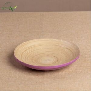Plateau en bambou tressé laqué artisanal Eclipse - Portable, durable, écologique, pour la maison, durable, moderne, décoratif - Product Image 5