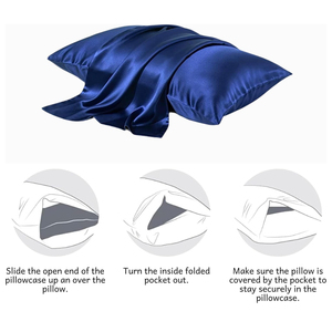 Taies d'oreiller en soie de mûrier naturel pur taie d'oreiller respirante lisse douce pour le sommeil de beauté OEM ODM Logo personnalisé disponible - Product Image 2