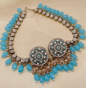 Pendientes Earchain de diseñador de tendencia para mujer, cómodas cadenas largas para las orejas con tachuelas de latón, conjunto de joyería étnica para fiesta nupcial - Product Image 6