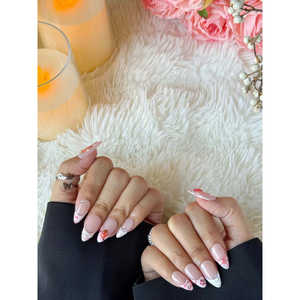 Berry Starry Press-on Nail Art, diseño único con elegante patrón de bayas y estrellas, decoración de uñas fácil de aplicar - Product Image 4