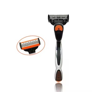 Cartuchos de Repuesto de Cuchillas de Acero Inoxidable de 5 Hojas para Mujer, Recargas Desechables con Mango de Plástico para Maquinilla de Afeitar - Product Image 1