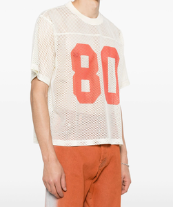 Street Style Custom Sublimation Print Retro Oversize Boxy T- Shirt Quick Dry <b>Cropped</b> T Shirt <b>Men</b> Mesh Football - Product Image 3