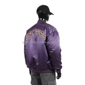 Chaqueta de Satén para Mujer, Tela Suave de Alta Calidad en Color Morado Intenso con Opciones de Personalización de Logotipo Bordado - Product Image 5