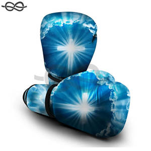 Deportes profesionales Entrenamiento impreso Boxeo de alta calidad Guantes de boxeo de cuero Pu profesional Cuero de vaca - Product Image 4