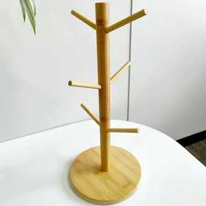 ที่วางแก้วกาแฟทำจากไม้แข็งธรรมชาติเป็นมิตรกับสิ่งแวดล้อมหรูหราชั้นวางแก้วไม้ปรับแต่งได้สำหรับวางบนเคาน์เตอร์ในห้องครัว - Product Image 2