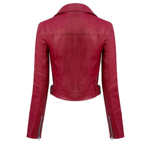 Chaqueta de Cuero para Mujer, Estilo Bomber Corto, de Piel de Vaca Genuina, Transpirable, de Alta Calidad, para Invierno, Venta al Por Mayor - Product Image 2
