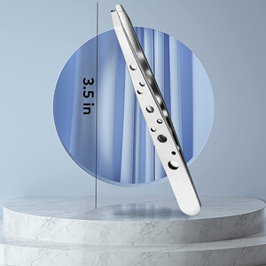 Pince à épiler en acier inoxydable de haute qualité avec poignée perforée à pointe inclinée pour la maison et le salon - Product Image 6