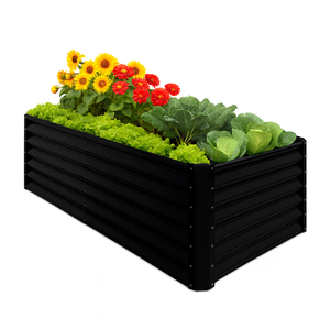 Hot Selling Modern Rectangle Galvanized <b>Raised</b> Garden Planter <b>Bed</b> <b>Metal</b> Corrugated Planter Garden Boxes for Garden, Decoration - Product Image 4