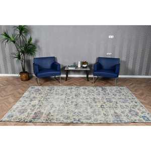พรมขนาด 5.6x9.2 ฟุต, พรมวินเทจตุรกี, พรมขนสัตว์สีขาว - Product Image 2