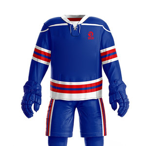 Ensemble d'uniformes de hockey sur glace personnalisés Design d'équipe pro Tissu respirant à séchage rapide pour hommes et jeunes - Product Image 5